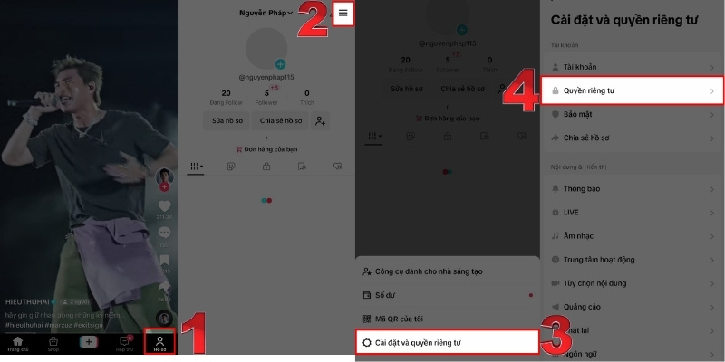 Người dùng có thể chỉnh quyền riêng tư để hạn chế người khác xem video đăng lại của bạn