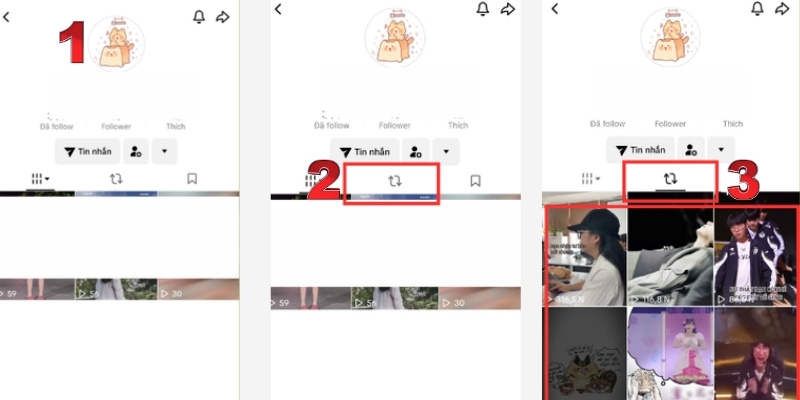 Cách xem video của những người khác đăng lại trên TikTok