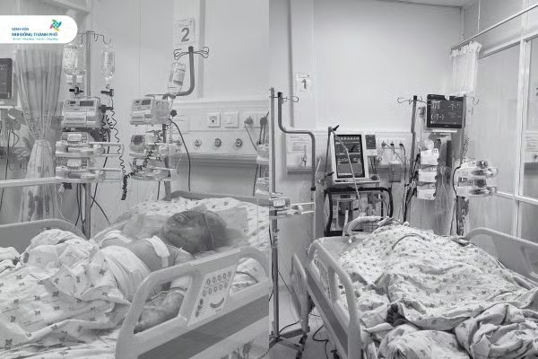 Tình trạng hai cháu bé lúc nhập viện vô cùng nghiêm trọng (Ảnh: Bệnh viện Nhi đồng TP HCM).