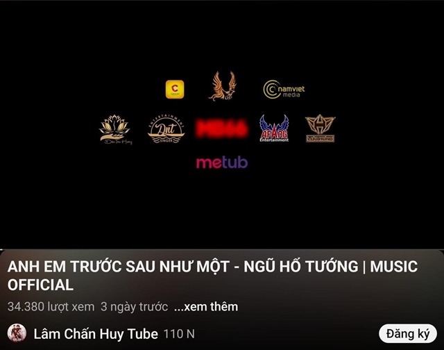 Hình ảnh quảng cáo web cá độ lộ liễu, dày đặc trong MV. Ảnh: Chụp màn hình