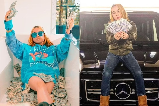 Khi còn học tiểu học, Lil Tay đã khiến cư dân mạng dậy sóng khi liên tục khoe tiền