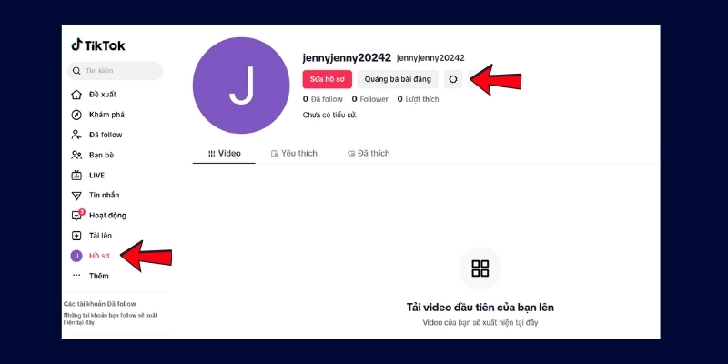 Truy cập vào mục Cài đặt để xóa tài khoản TikTok