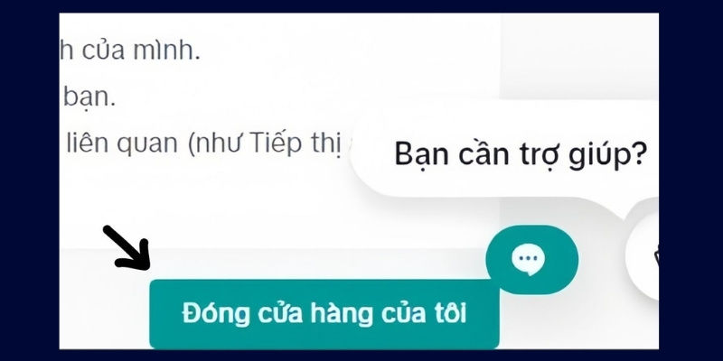 Chọn Đóng cửa hàng của tôi để bắt đầu quá trình xóa tài khoản TikTok Shop