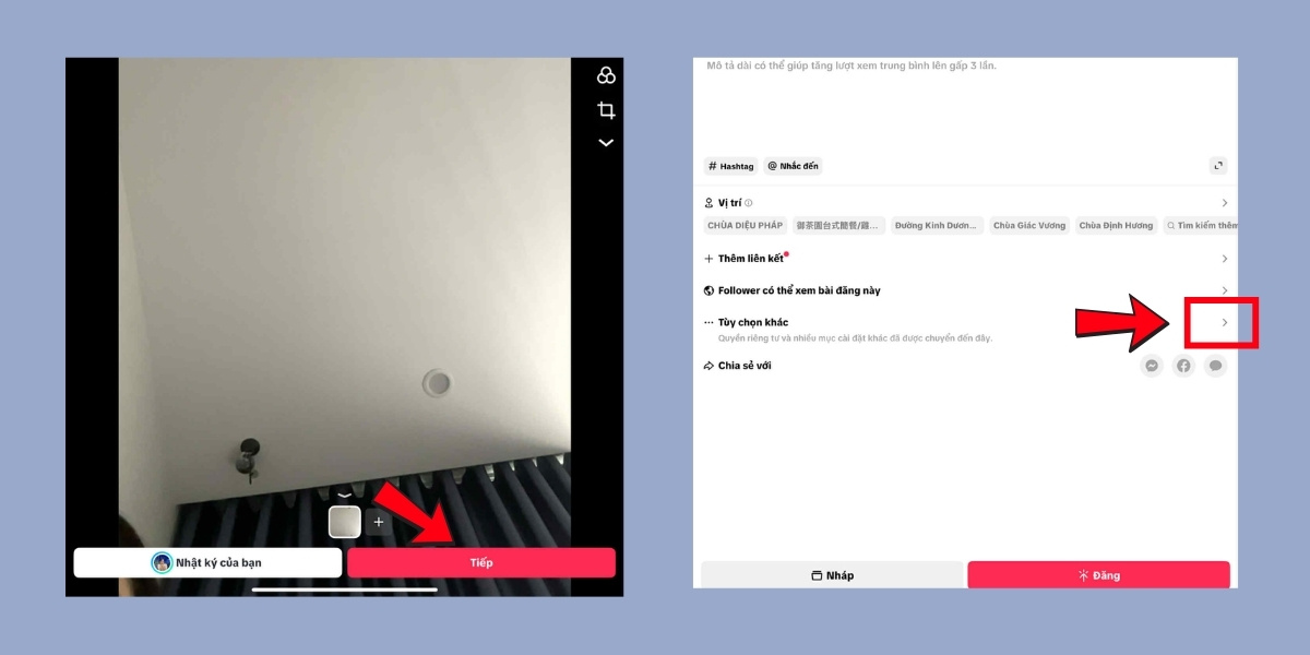Người dùng có thể chia sẻ ảnh vừa chụp lên trang TikTok cá nhân