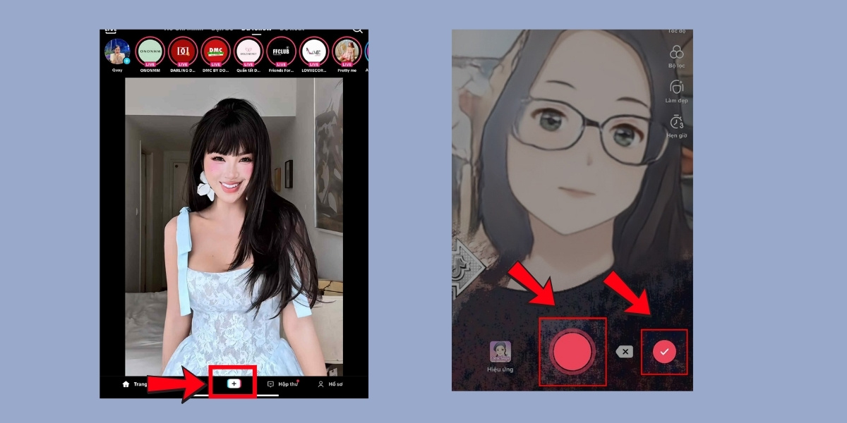 Quay video trước khi cắt và lưu ảnh trên TikTok