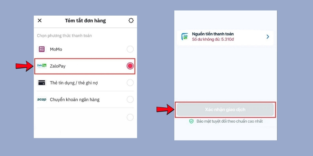 Thanh toán tiền nạp xu vào tài khoản TikTok bằng nhiều hình thức khác nhau